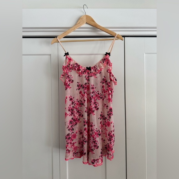 Betsey Johnson Other - Betsey Johnson Pink Floral Nightgown size L